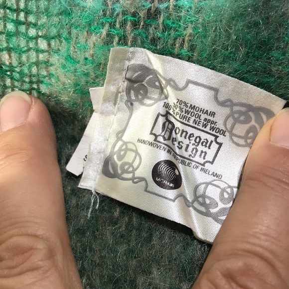 Vintage 70-80’s Donegal Design Ireland mohair scarf 72” - Picture 3 of 4